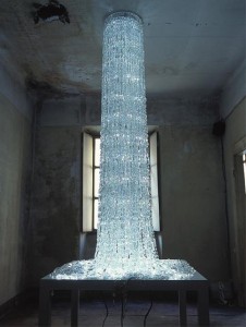Waterfall chandelier, cleaning